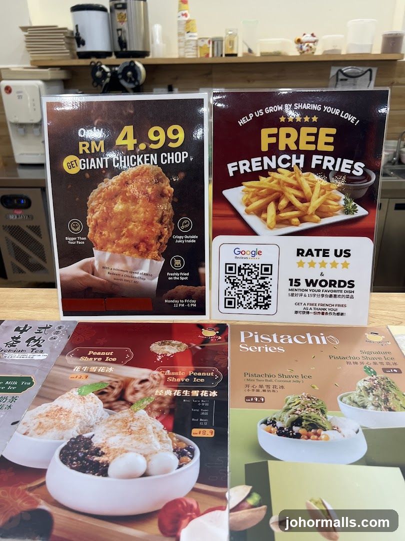 Promotional Flyers and Menu