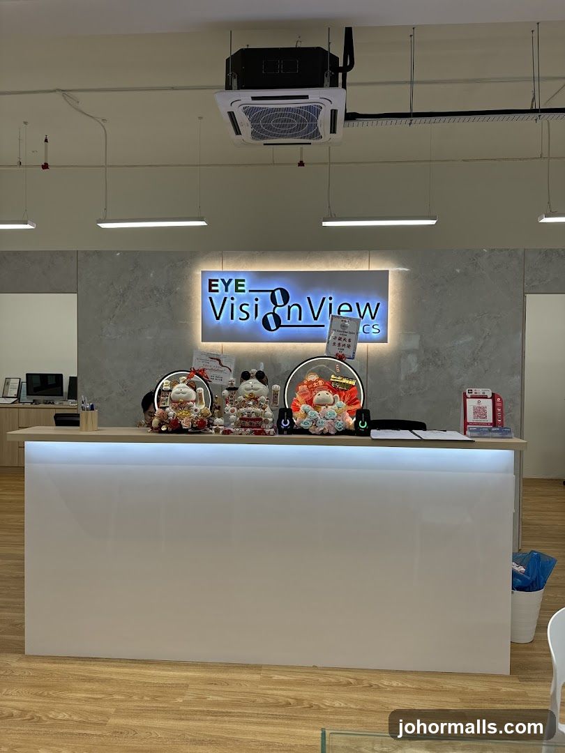 Reception Desk with Signage
