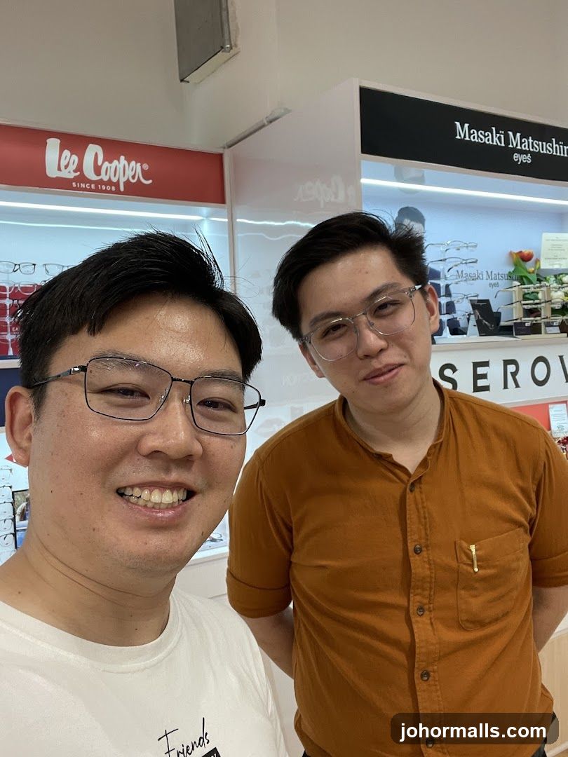 Two Men in Eyewear Store