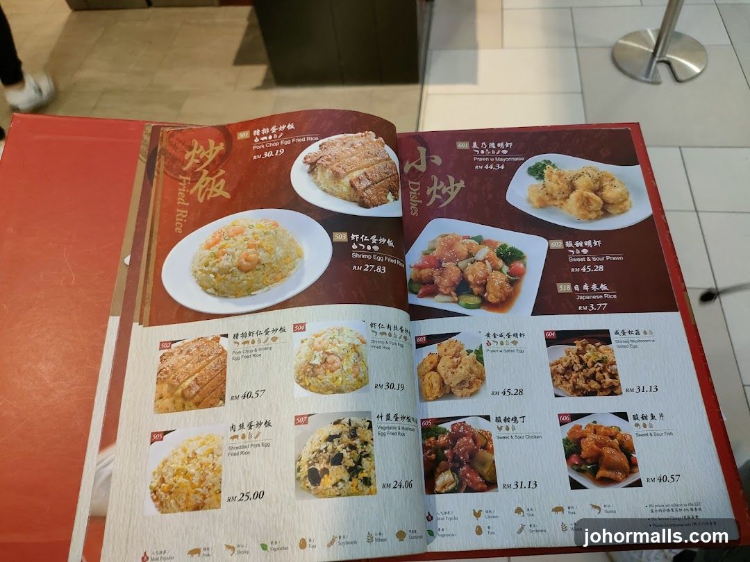 Fried Rice and Dishes Menu