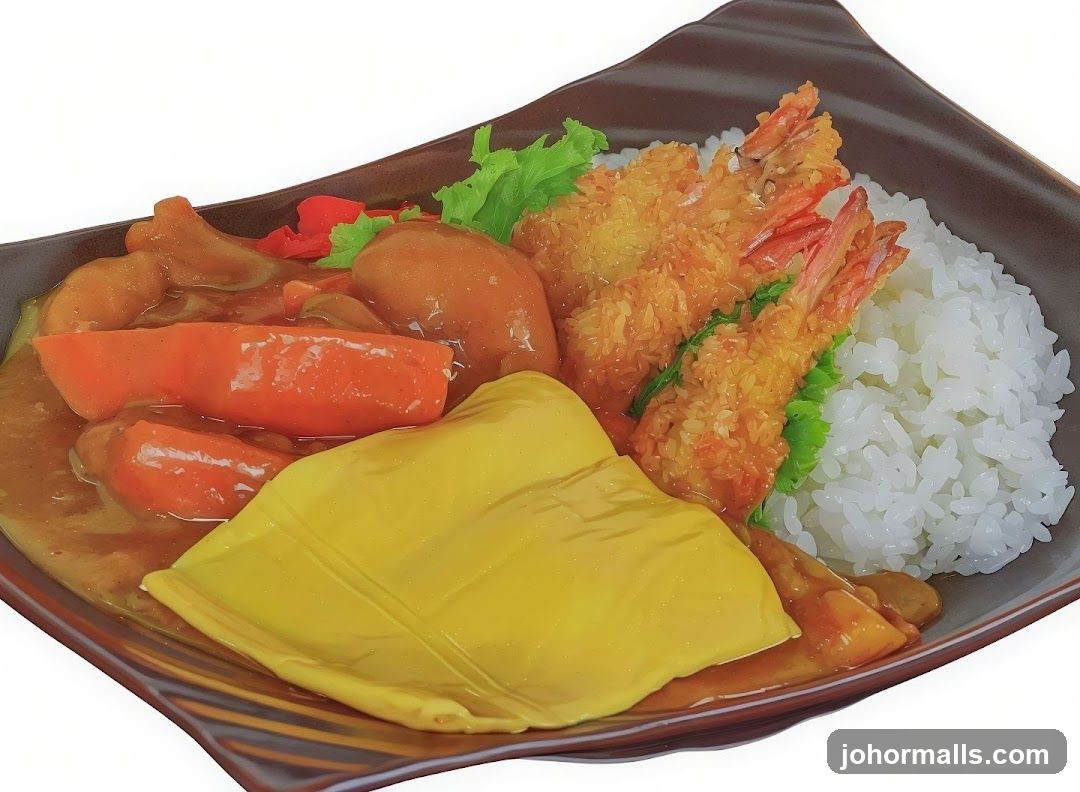 Curry with Rice and Shrimp