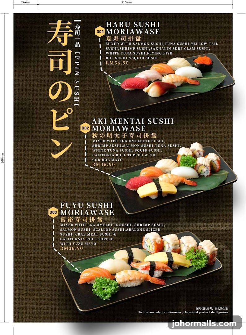 Sushi Menu