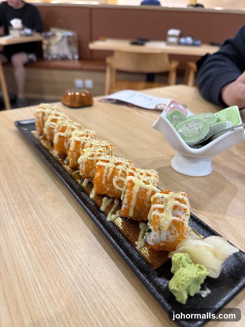 Sushi and Mochi Dessert