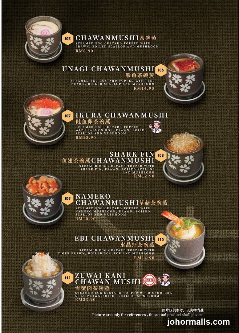 Chawanmushi Menu