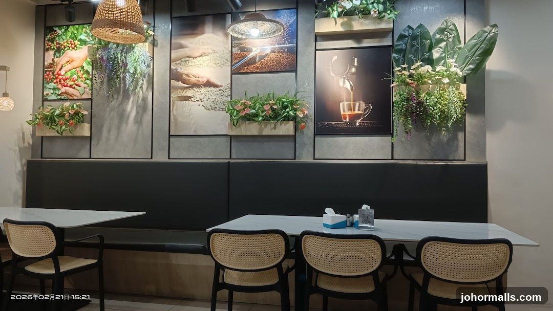 Cafe Interior with Coffee Themed Art