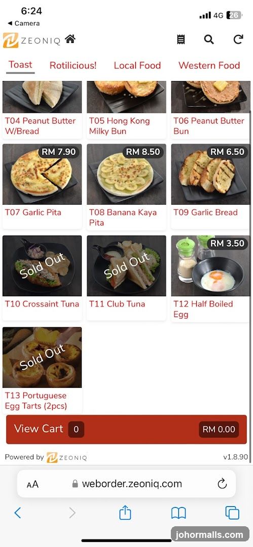 Toast Menu