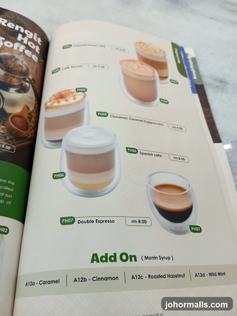 Rengit Hot Coffee Menu