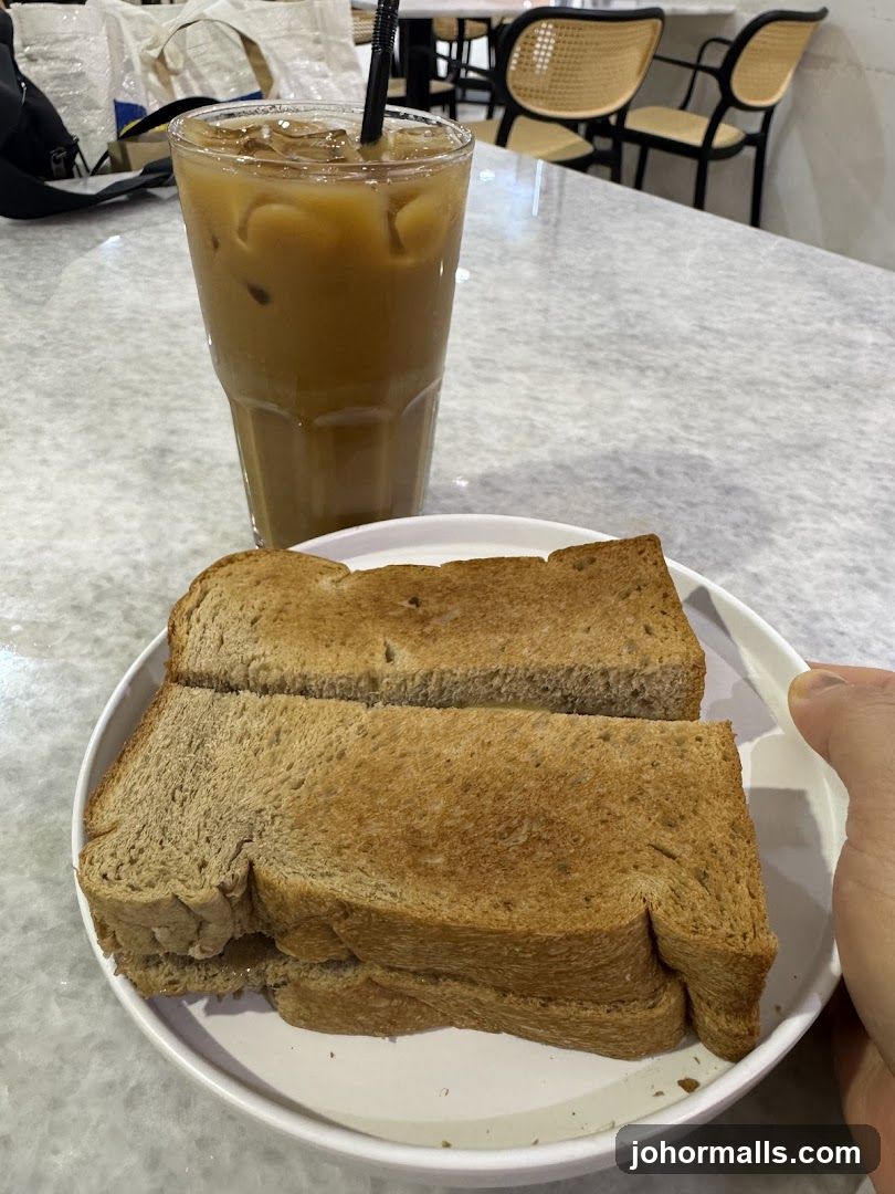 Iced Coffee and Toast