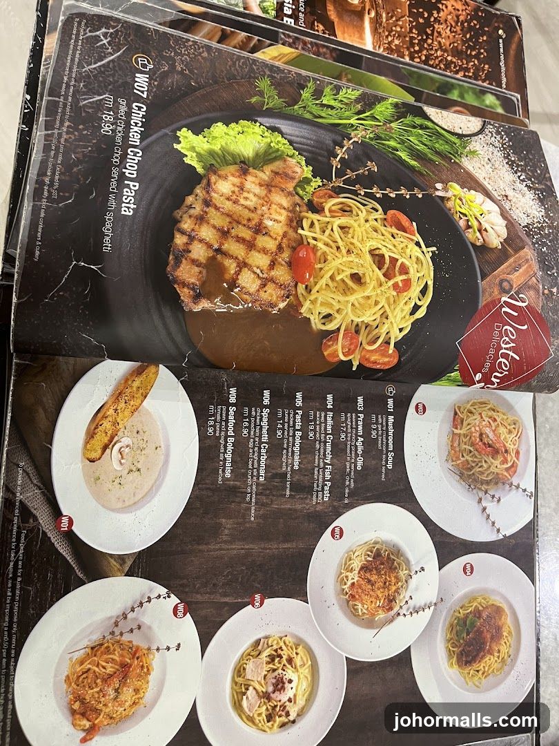 Western Delicacies Menu