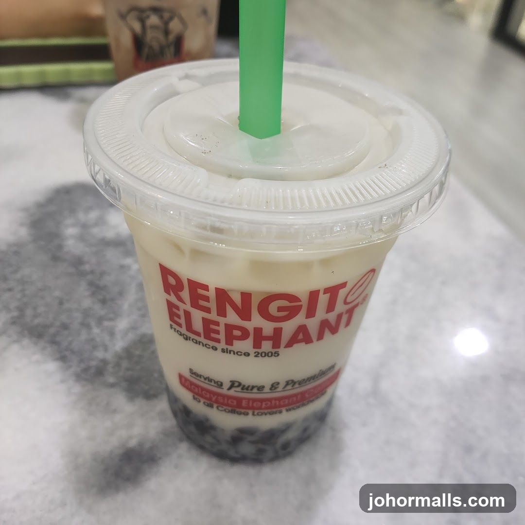 Beverage with logo