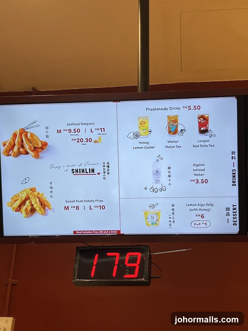 SHIHLIN Menu