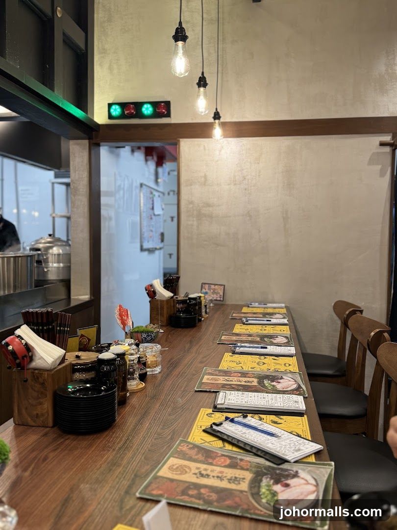 Restaurant Counter with Menus