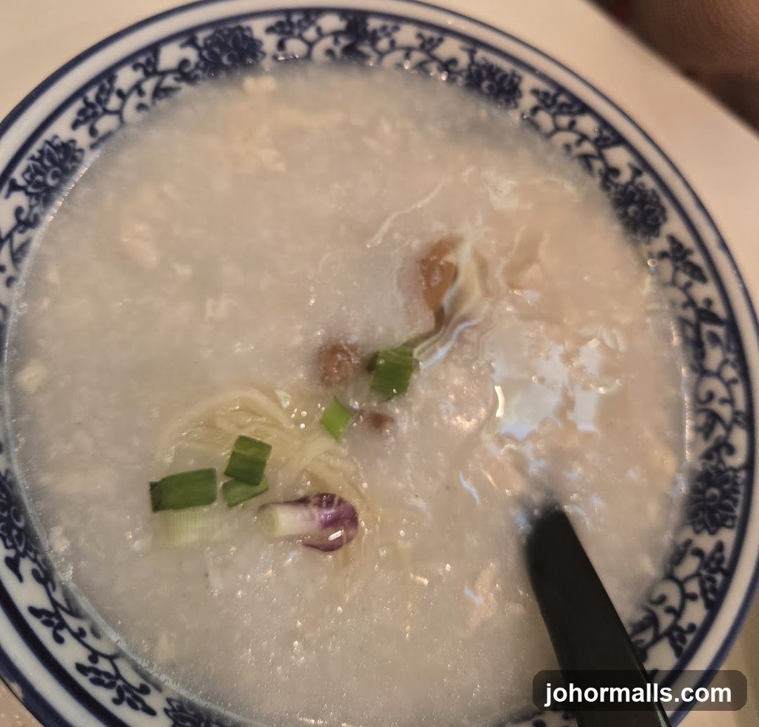Congee with toppings