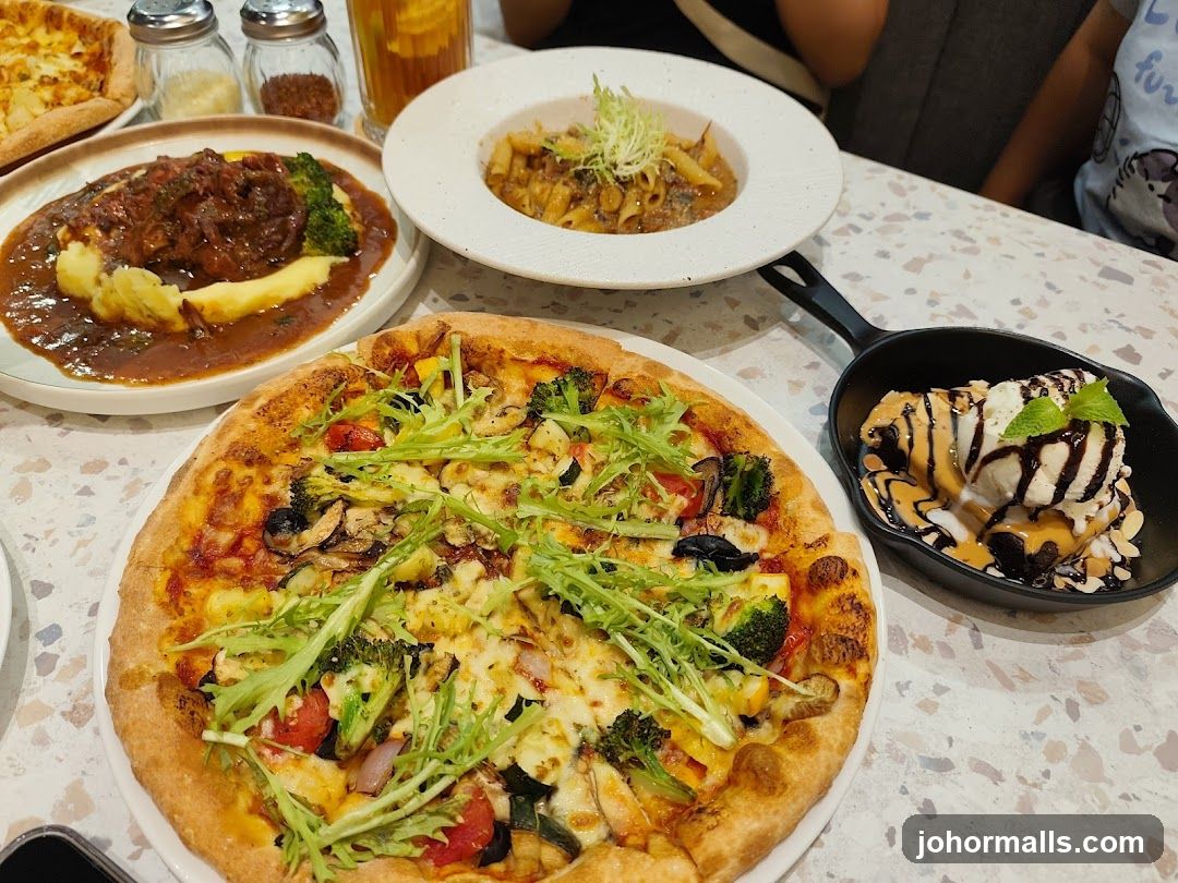 Table with various dishes