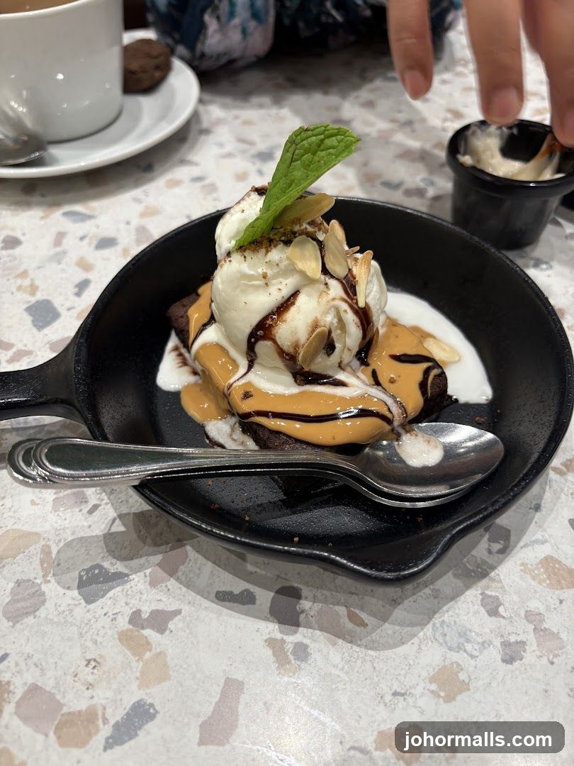 Dessert with Ice Cream and Brownie