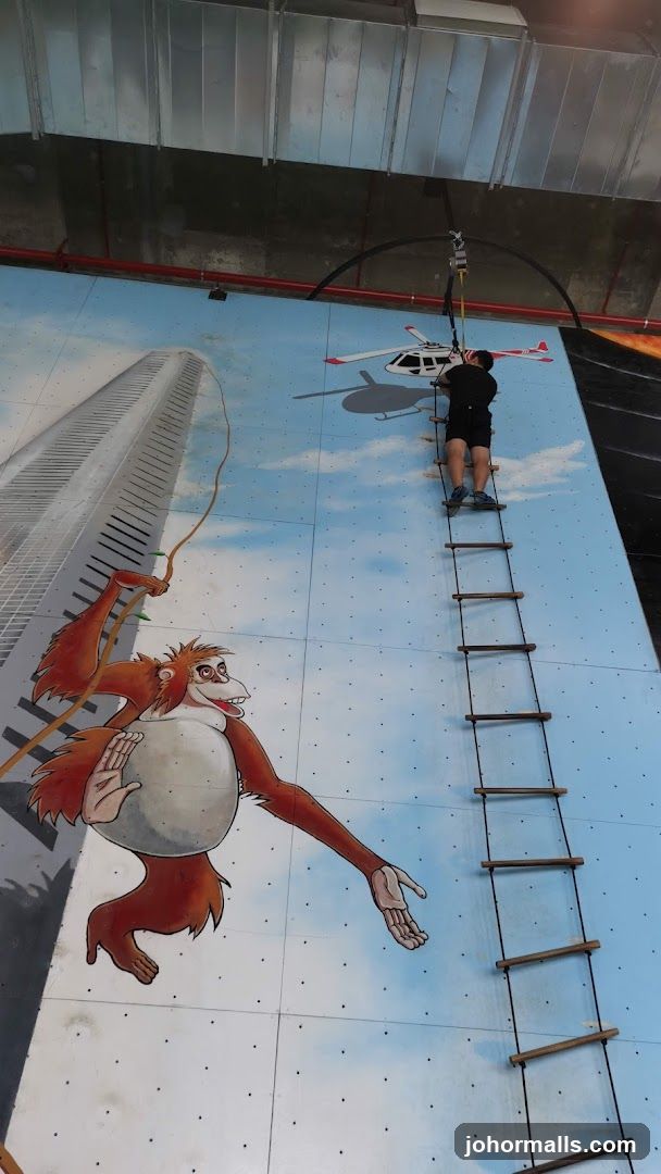 Climbing wall with mural