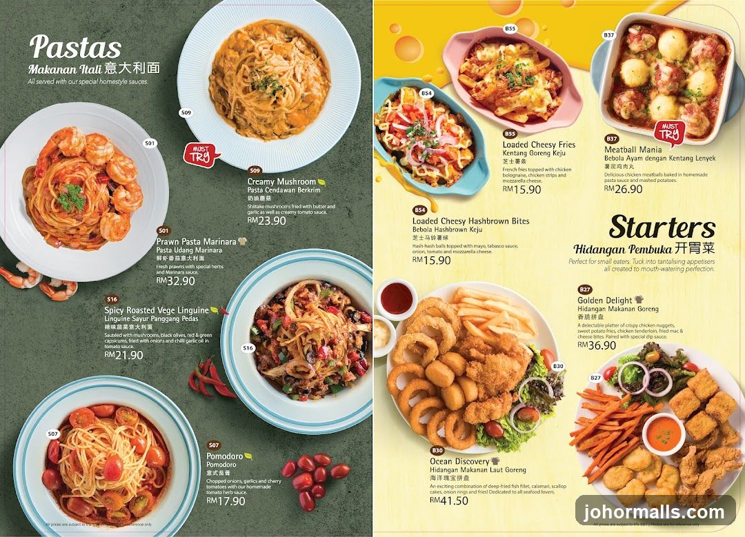 Pastas & Starters