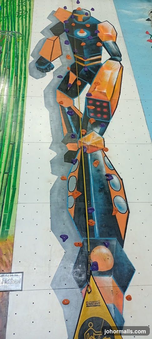 Climbing Wall with Robot Mural