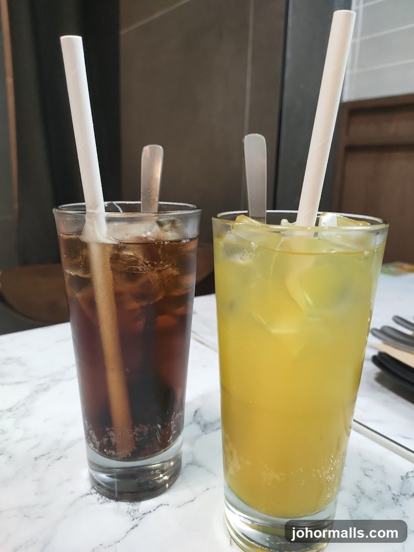 Two Drinks with Straws
