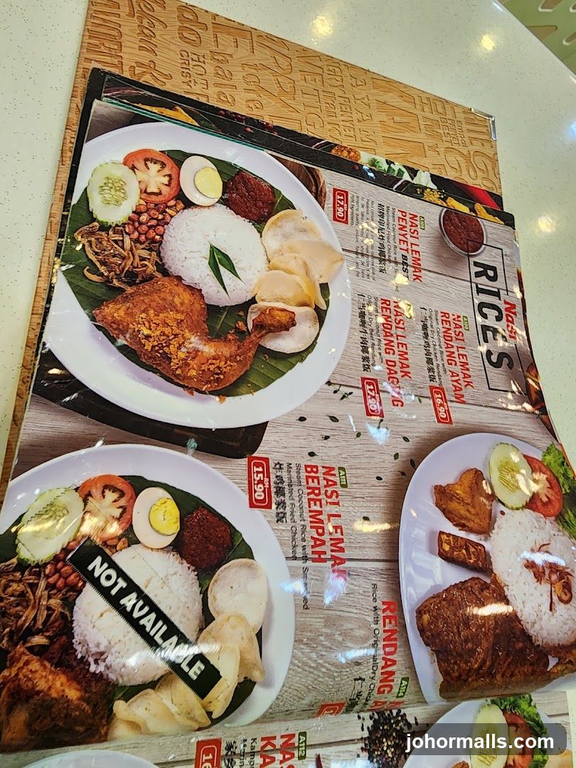 Nasi Rices Menu