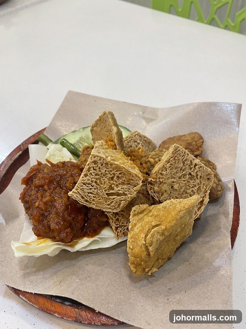 Fried Tofu and Tempeh with Sambal