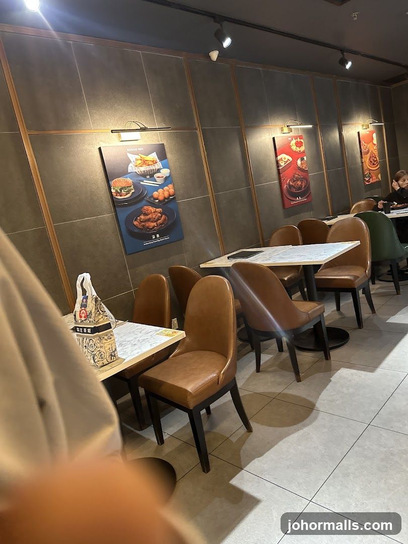 Restaurant Interior with Food Posters