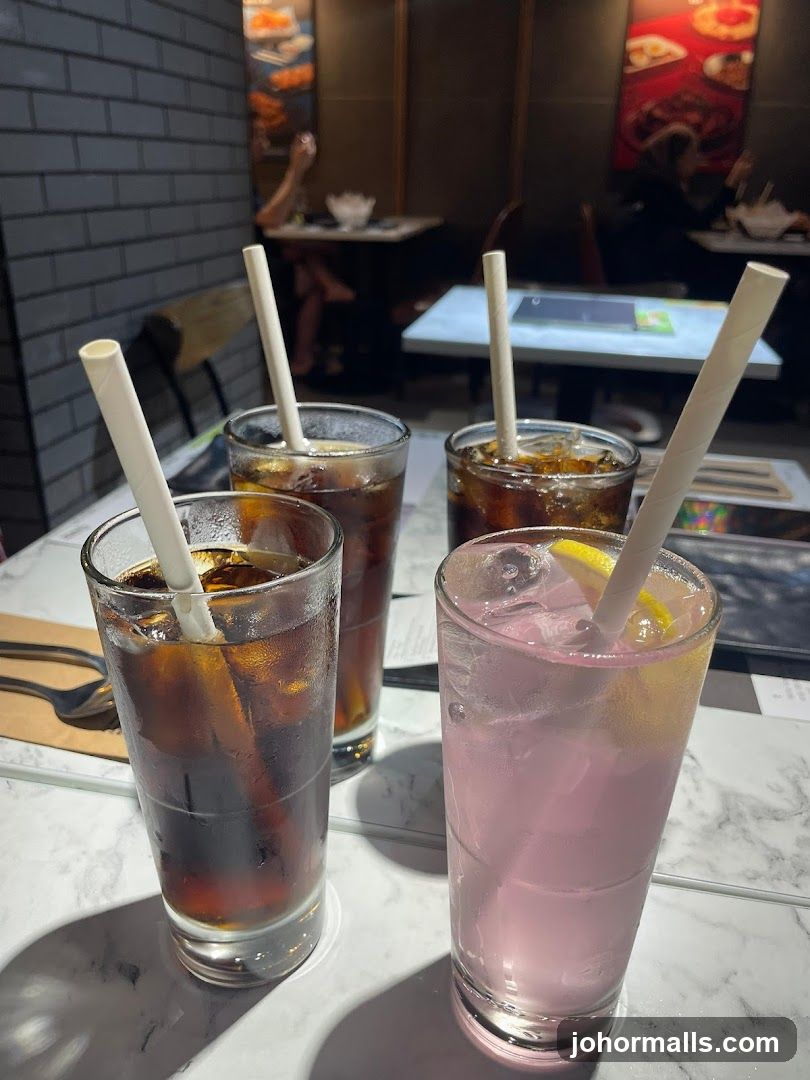 Drinks on a table