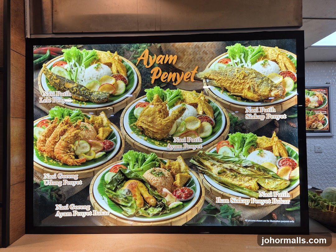 Ayam Penyet Menu Display