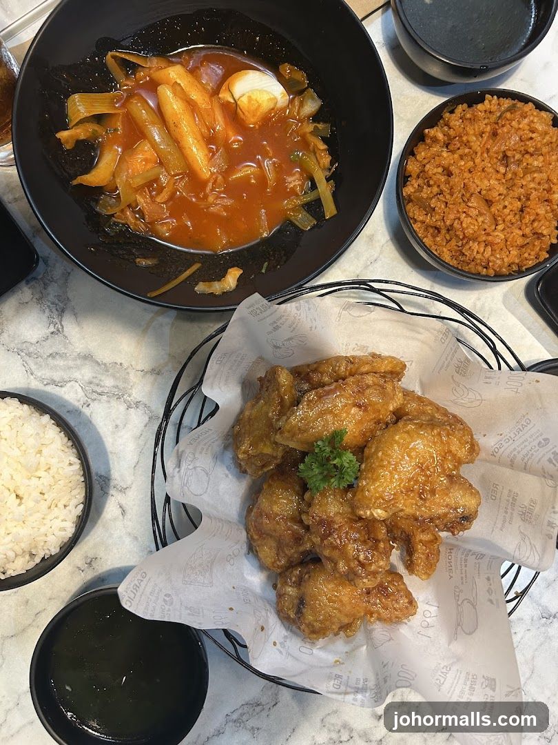 Korean Fried Chicken and Tteokbokki