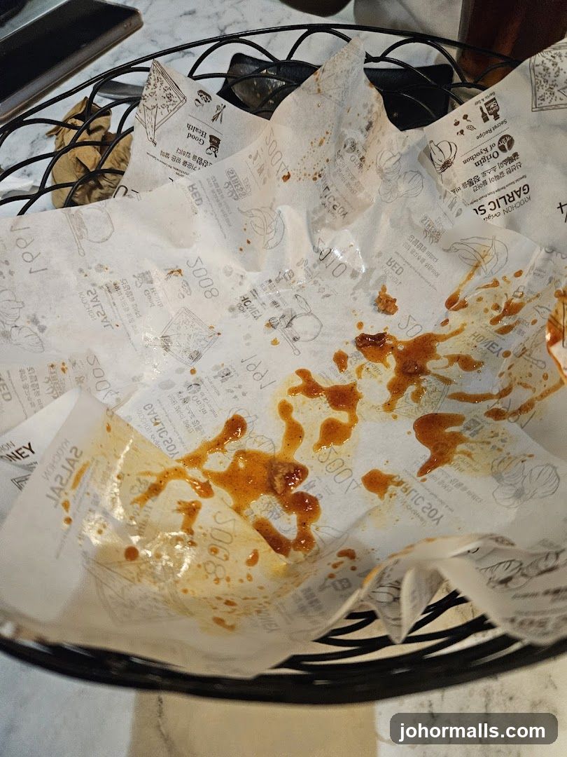 Used food basket liner