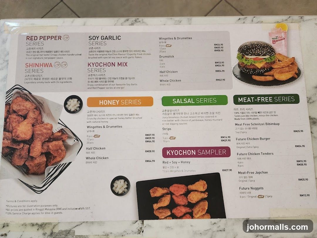 KyoChon Menu