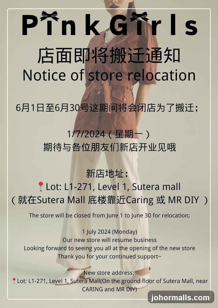 Notice of store relocation
