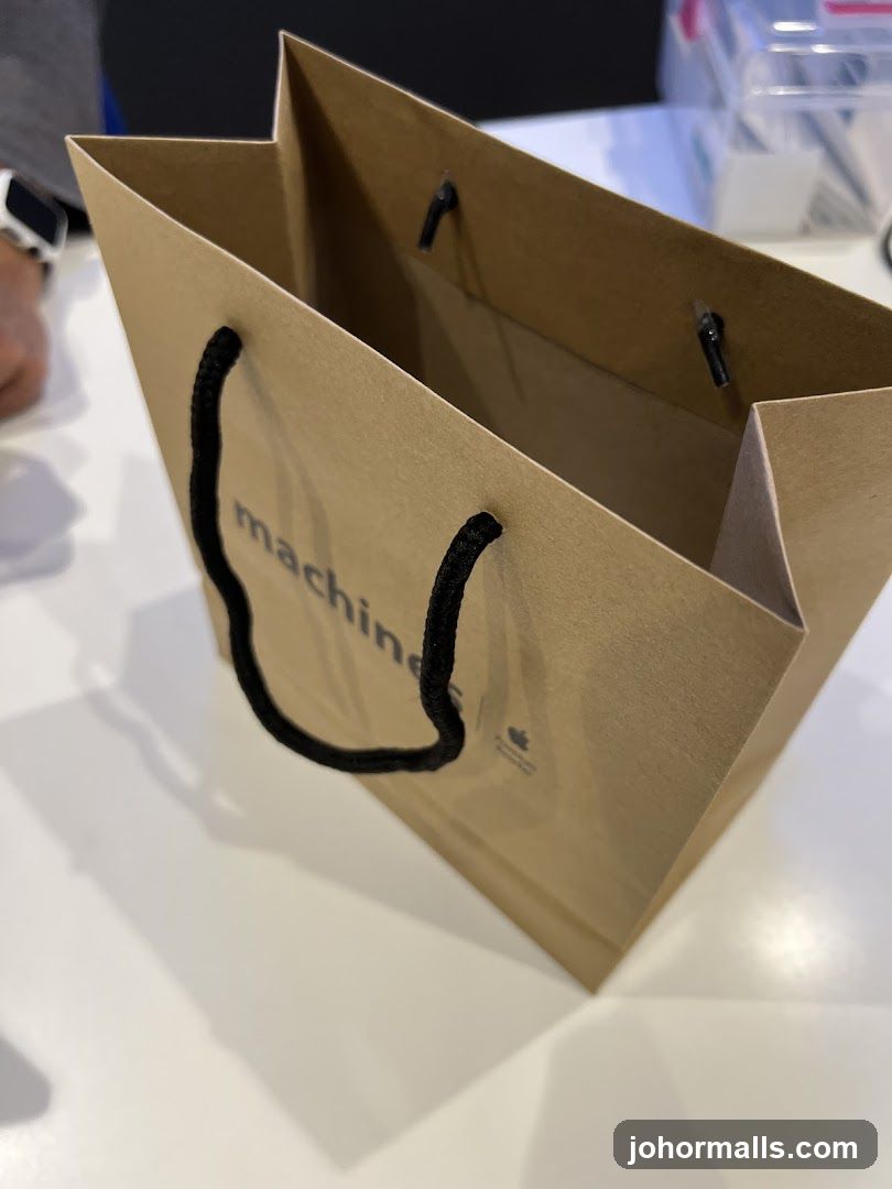 Brown paper shopping bag