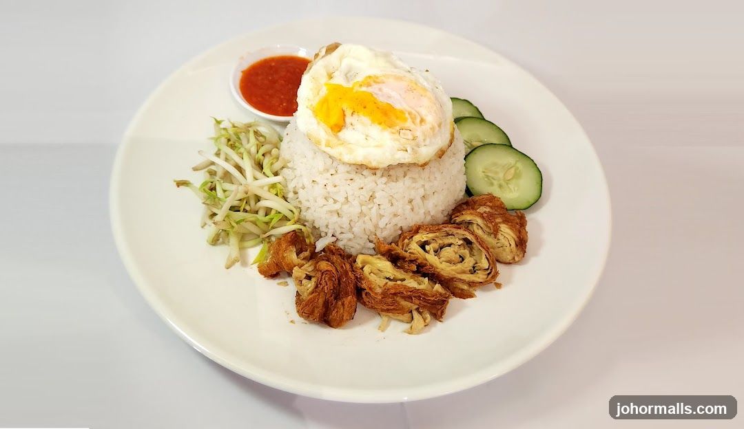 Nasi Lemak with Fried Egg