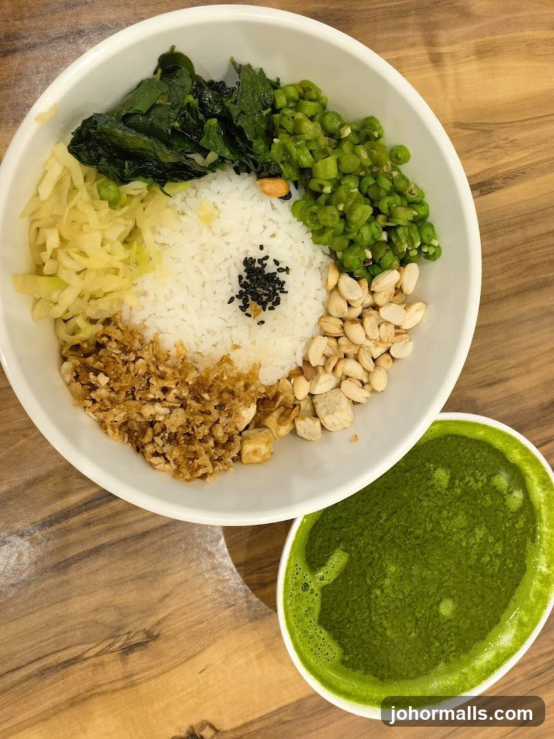 Rice Bowl with Green Drink