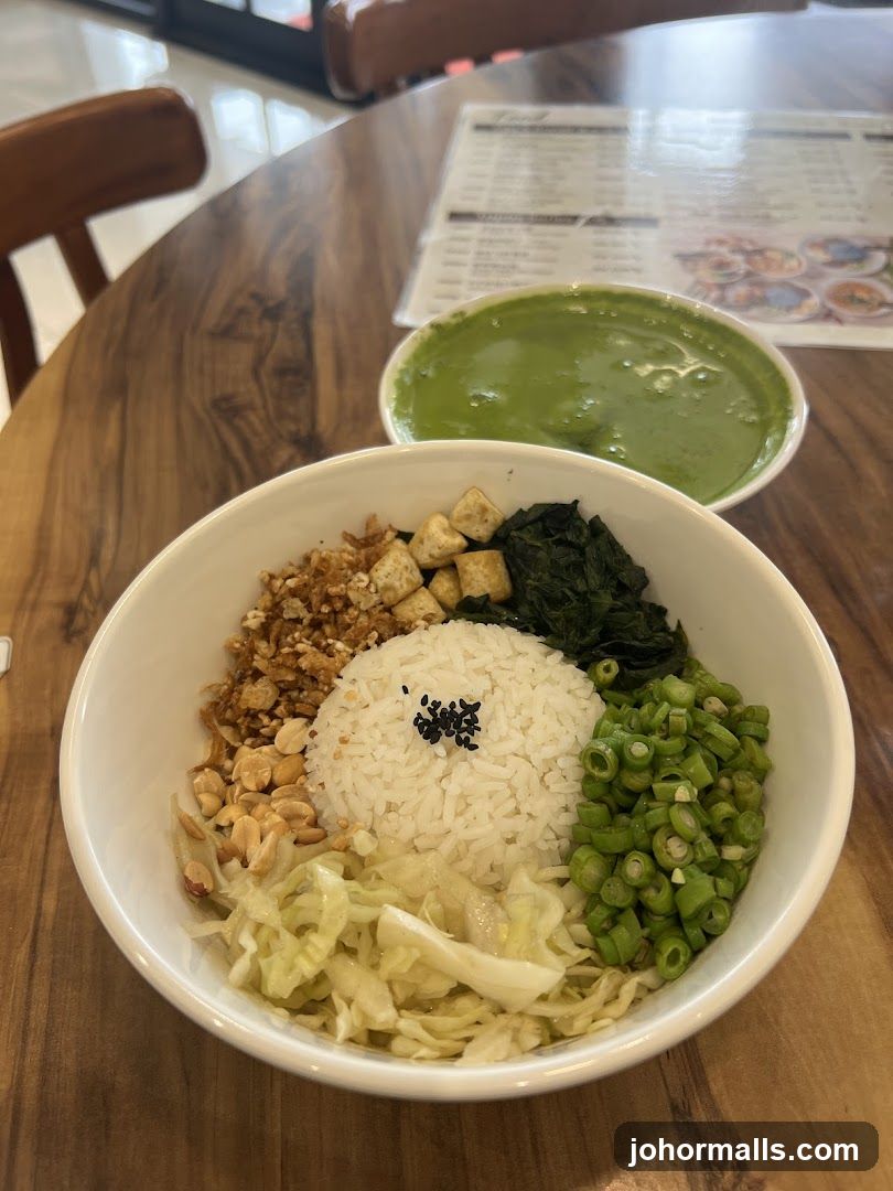 Rice Bowl with Green Soup
