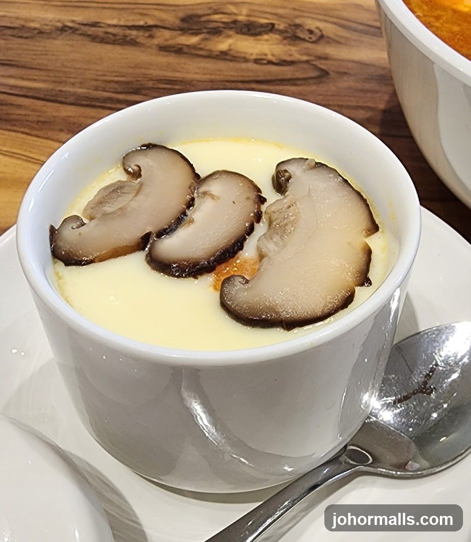 Steamed Egg Custard with Mushrooms
