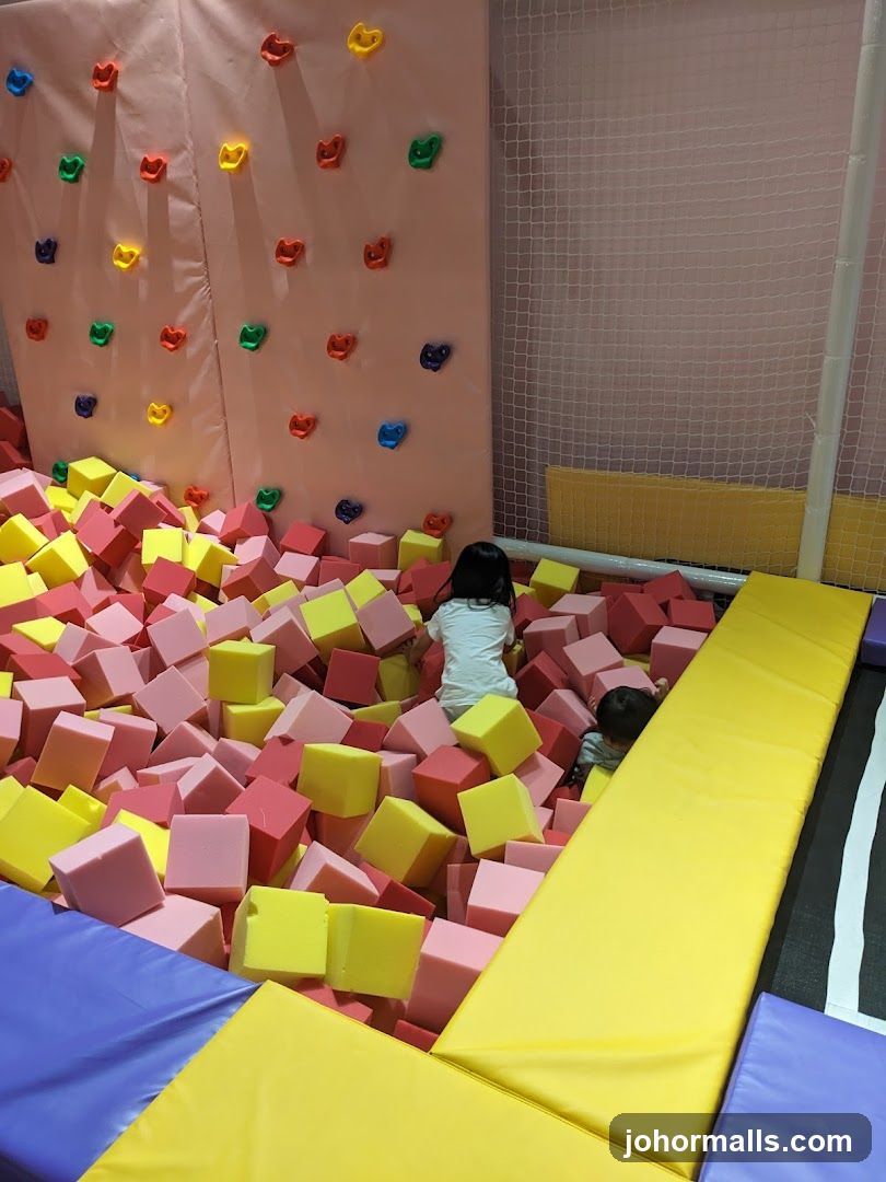 Indoor Playground with Foam Pit and Climbing Wall