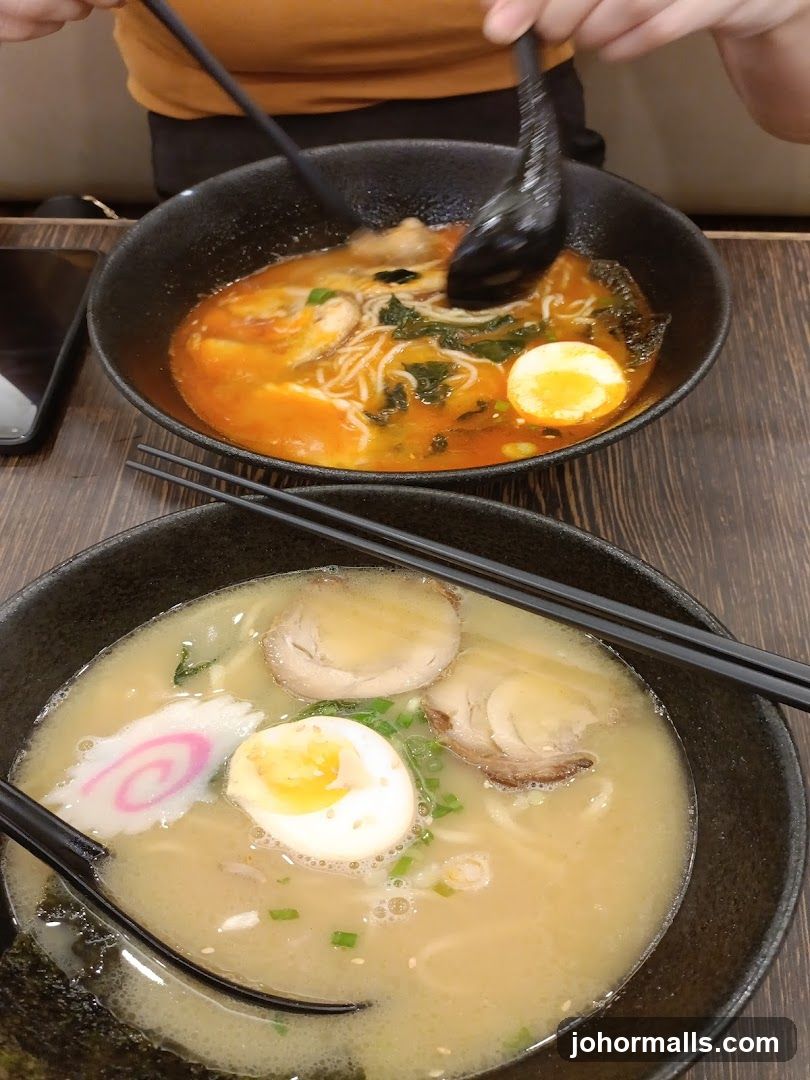 Two bowls of ramen