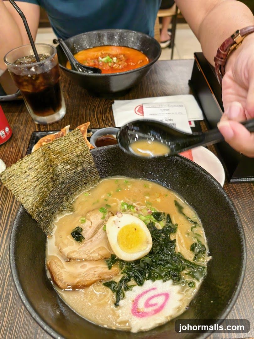 Ramen meal at restaurant
