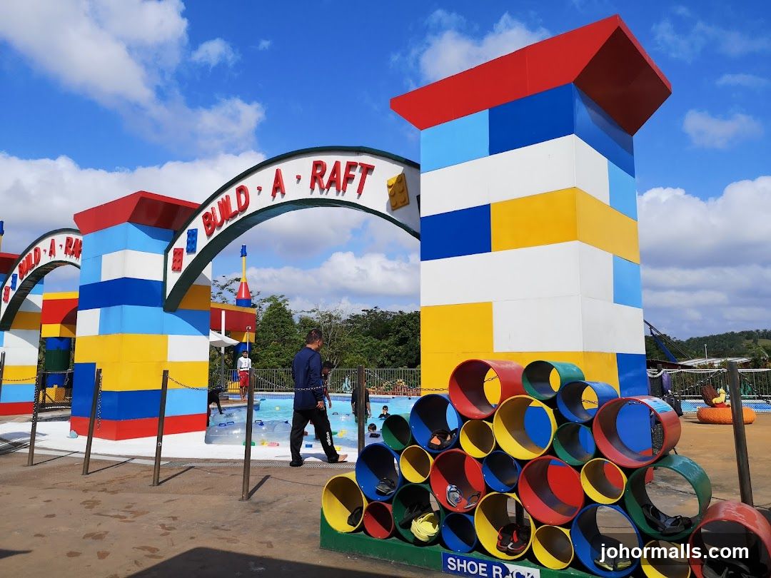 Lego-themed water park entrance