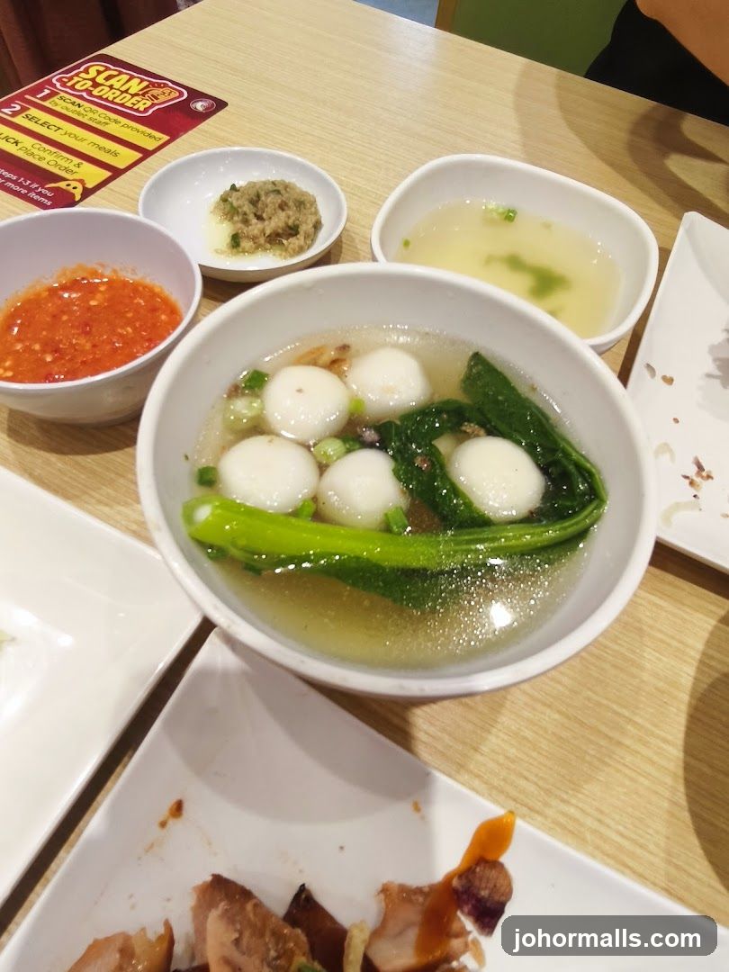 Table with Food and Ordering Instructions
