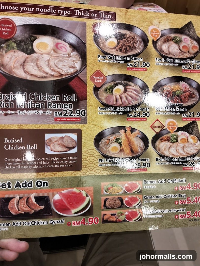 Rich Ichiban Ramen Menu