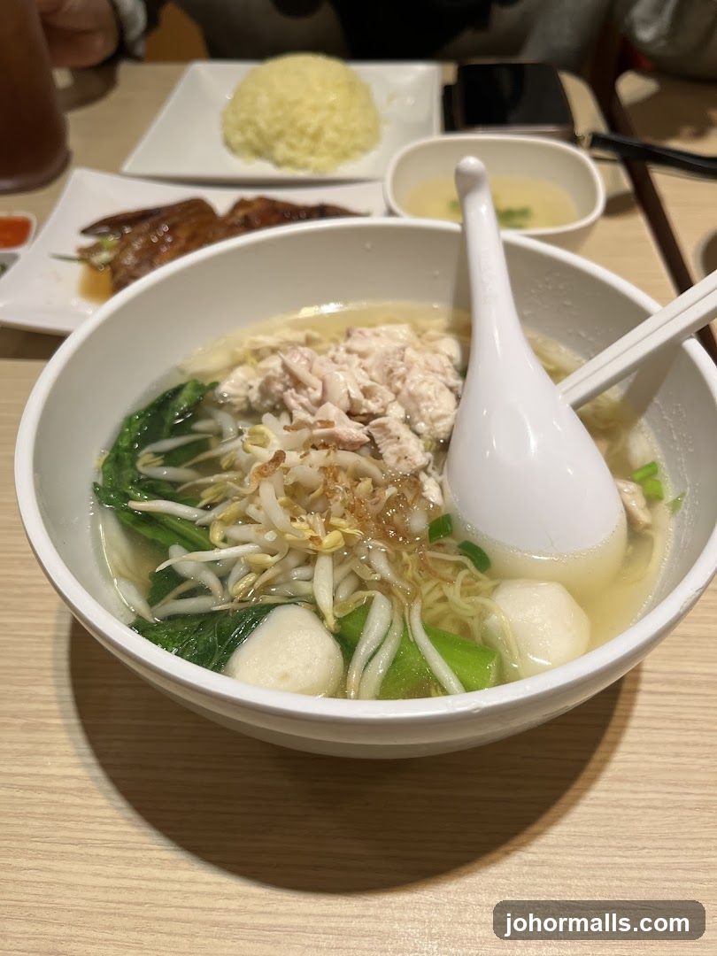 Noodle Soup with Chicken and Fish Balls