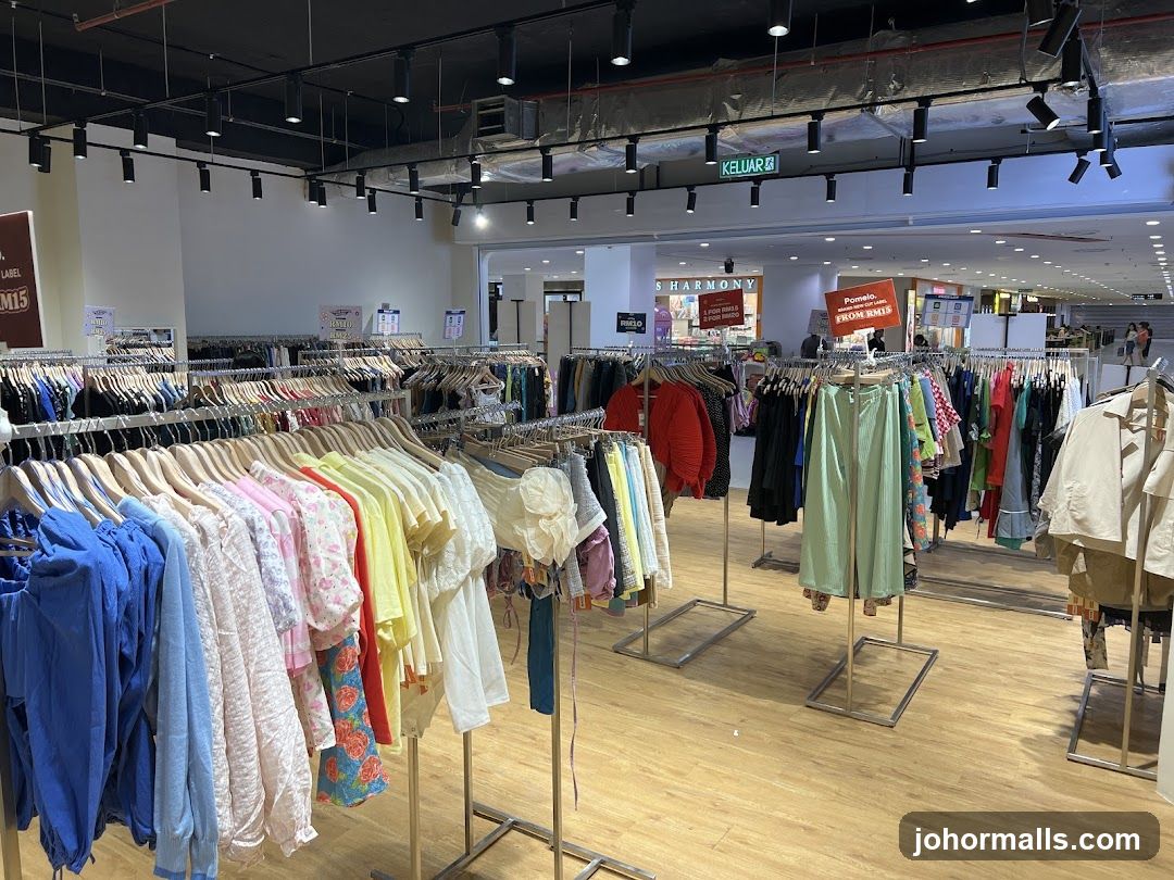Interior of clothing store