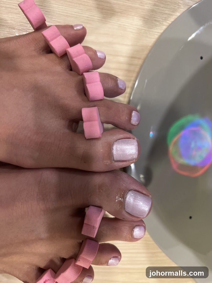 Foot care or pedicure session