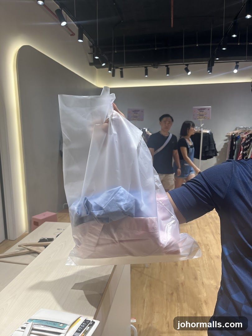 Interior of clothing store