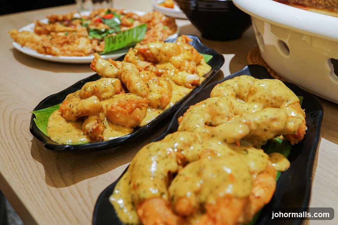 Dining Table with Seafood Dishes