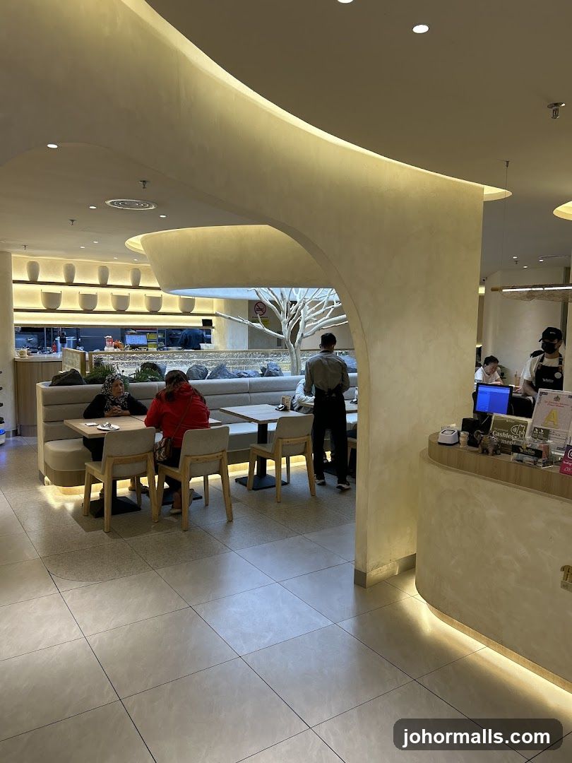 Interior of a modern café