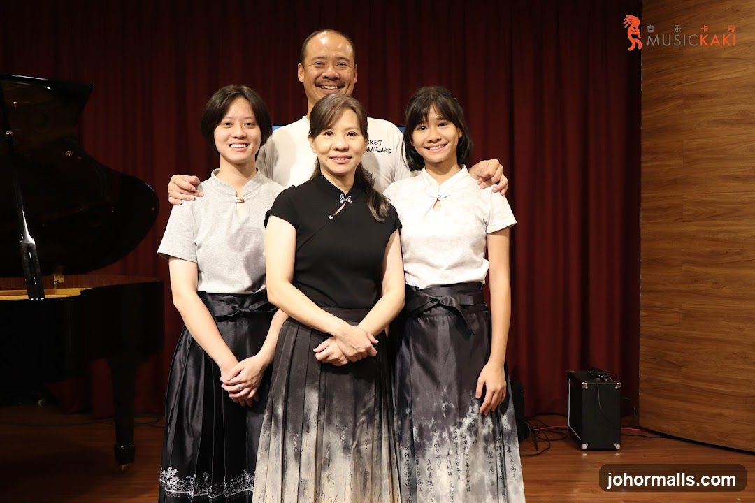 Group photo at music event